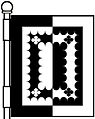an orle charged—Parted per pale argent and sable; an orle engrailed on both sides charged with four quatrefoils within a bordure, all counter changed—Norie, Scotland