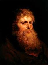 Peter Paul Rubens - Cabeça de homem barbado, 1617-1618.