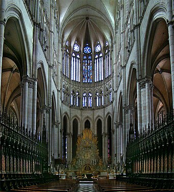 The Gothic choir at Amiens Cathedral, France