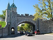 Porte St. Louis, part of Ramparts of Quebec City, the only remaining fortified city walls in North America north of Mexico
