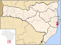 Location of Palhoça