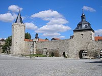 Mühlhausen: City wall at Frauentor gate
