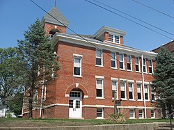 The town's historic Wabash Township Graded School