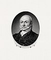 Image 9 John Quincy Adams Engraving: Bureau of Engraving and Printing; restoration: Andrew Shiva John Quincy Adams (1767–1848) was an American statesman who served as a diplomat, minister and ambassador to foreign nations, and treaty negotiator, United States Senator, Congressman from Massachusetts, and the sixth President of the United States from 1825 to 1829. Involved in negotiating the treaties of Ghent, 1818, and Adams–Onís, Adams has been called one of the United States' greatest diplomats and secretaries of state. As president, he sought to modernize the American economy and promote education, paying off much of the national debt despite being stymied by a Congress controlled by opponents and lacking patronage networks. Historians have generally ranked him as an above-average president. More selected pictures