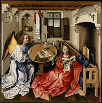 Central panel of the Mérode Triptych (1425-1428), by Robert Campin, Metropolitan Museum of Art, New York.