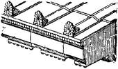 Illustration which shows antefixes in position