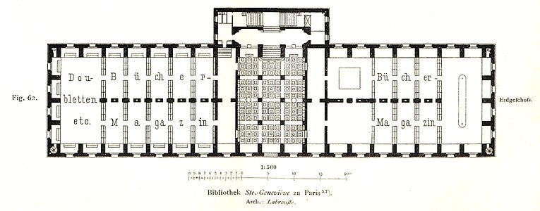 Ground floor plan (entry hall in center and a reserves)