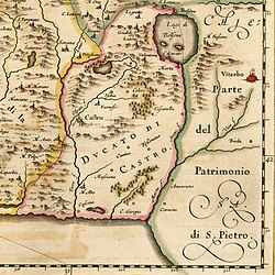 The Duchy of Castro in a map by Willem Blaeu, 1640.