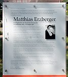 Gedenktafel am Erzbergerplatz in Finowfurt