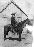 Dr. George E. Goodfellow on a horse given him by the Mexican governor