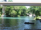 The Guadalupe River under Interstate 35 in New Braunfels