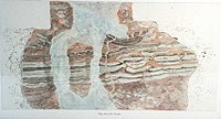 Watercolor of Glen Tilt geological exposure