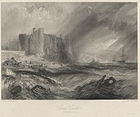Laugharne Castle, seized by Lord Rhys, along with St Clears and Llansteffan