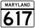 Maryland Route 617 marker