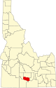 State map highlighting Jerome County