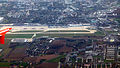 Blick auf Meyrin, Mategnin, Cointrin mit Flughafen Genf