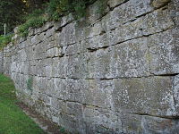 Fiesole, town wall. Fairly regular blocks in courses