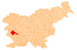 Location of the Municipality of Ajdovščina