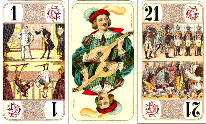 Tarot Nouveau trumps c. 1910