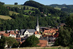 View of the center of Poppenhausen