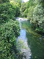 River Pliva near Jajce, in central Bosnia, some 100 meters upstream from the waterfall