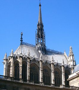 Columns of exterior framework supporting the windows of Sainte-Chapelle