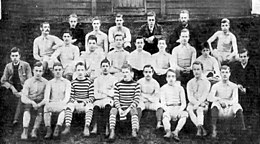 The first and second teams of Spurs sitting down posing for a photograph in 1885