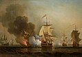 Seeschlacht von Cartagena, Gemälde von Samuel Scott
