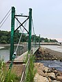 The Wiggly Bridge in York, Maine is the smallest pedestrian suspension bridge in the United States.