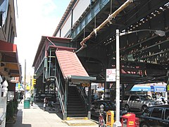 Typical entrance to an elevated station