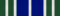 Width-44 ribbon with two width-9 ultramarine blue stripes surrounded by two pairs of two width-4 green stripes; all these stripes are separated by width-2 white borders