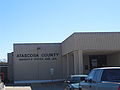 The Atascosa County Sheriff's Office and Jail in Jourdanton is located behind the old log courthouse