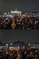 Verdunkelung Brandenburger Tor Berlin, 5. Januar 2015