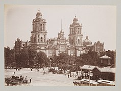 A photo of Cathedral of Mexico City, it is one of the largest cathedrals in Americas, built on the ruins of the Aztec main square.