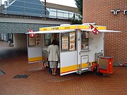 A pølsevogn in the city center of Kolding.