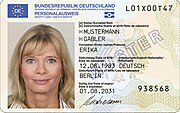 EU national identity card (German version pictured)