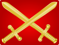 Distintivo di avanzamento per merito di guerra per ufficiali generali e ammiragli delle forze armate italiane.