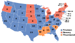 Electoral map, 1948 election