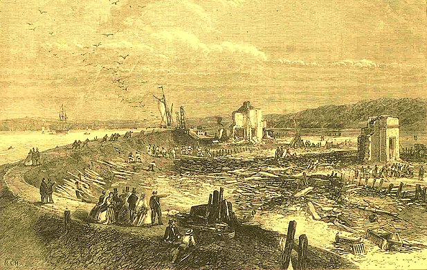 2. Consolidating the wall (Illustrated London News, 15 October 1864)
