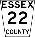 Essex County Road 22 marker, a typical county road marker in Essex County, Ontario.