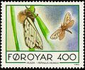 Ghost moth on a Faroese stamp