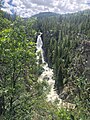 Fish Creek Falls from above on a trail