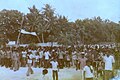Image 2A demonstration (Muzhaahira) in Fua Mulaku in support of the government, 1981. (from History of the Maldives)