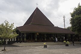 Ganjuran Church in Bantul, built in traditional Javanese architecture.