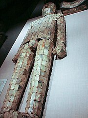 A Han dynasty jade burial suit at the National Museum of China, Beijing
