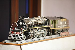 Model of steam engine on display