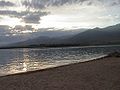 Lake Issyk-Kul at sundown