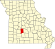 A state map highlighting Dallas County in the southwestern part of the state.