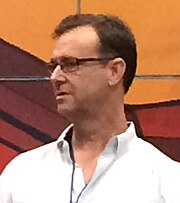 Doug Petrie at a convention panel