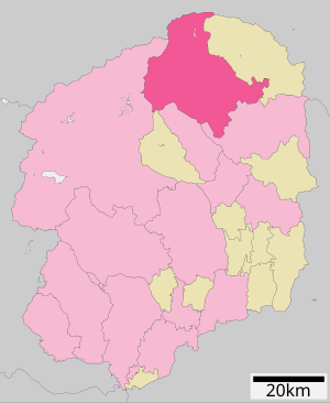 Lage Nasushiobaras in der Präfektur